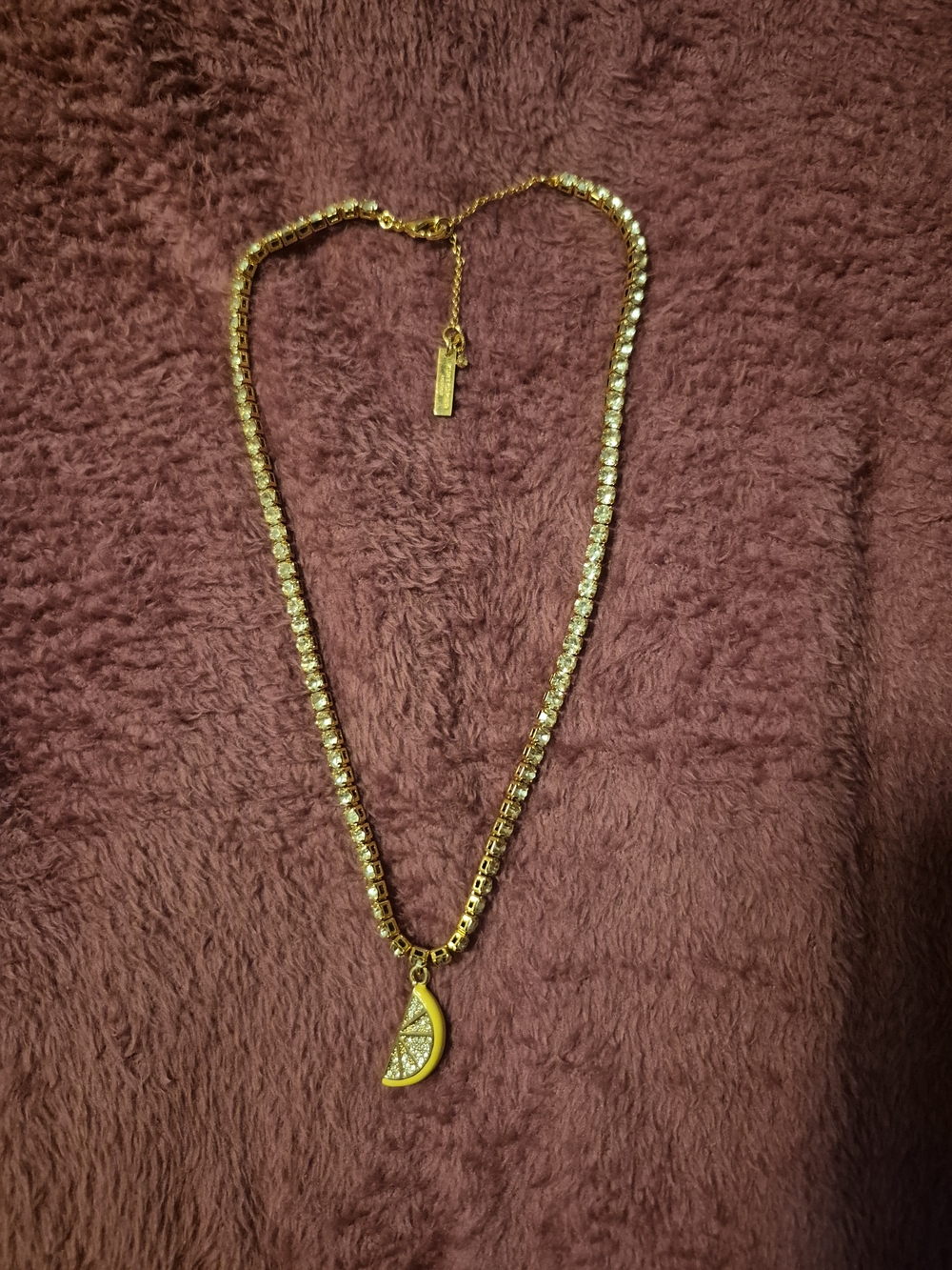 Kurt Geiger Gold-Tone Lemon Slice Pendant Necklace